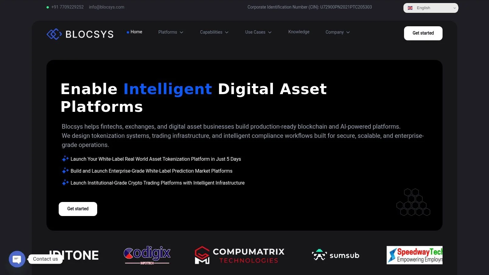 Blocsys Technologies platform for NFT and digital assets
