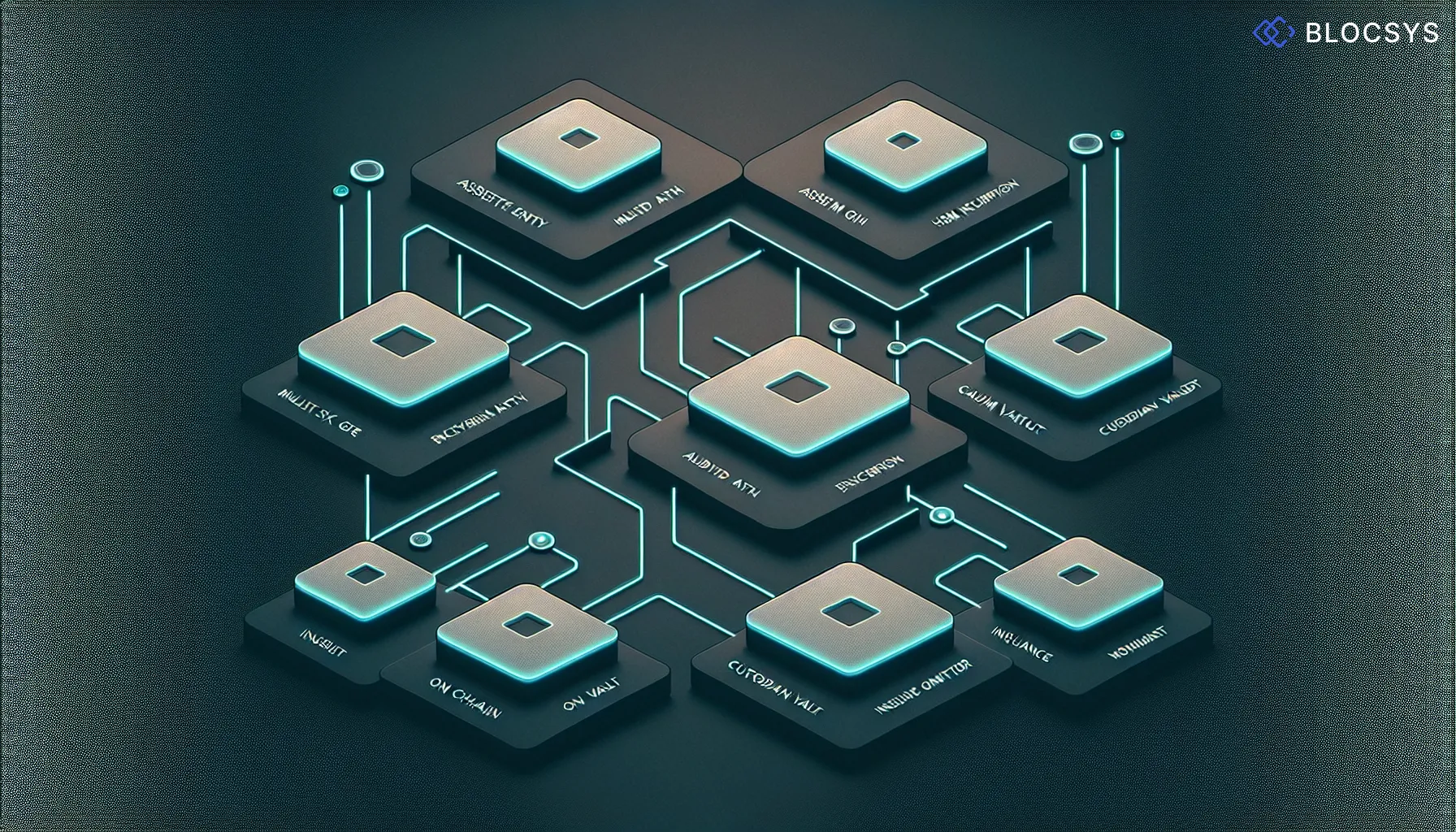 Architecture diagram showing institutional DeFi security stack: Asset Entry → Multi-Sig Authorization → HSM Encryption Layer → Smart Contract Audit Gate → Real-Time On-Chain Monitoring → Regulated Custodian Vault → Insurance Coverage Output